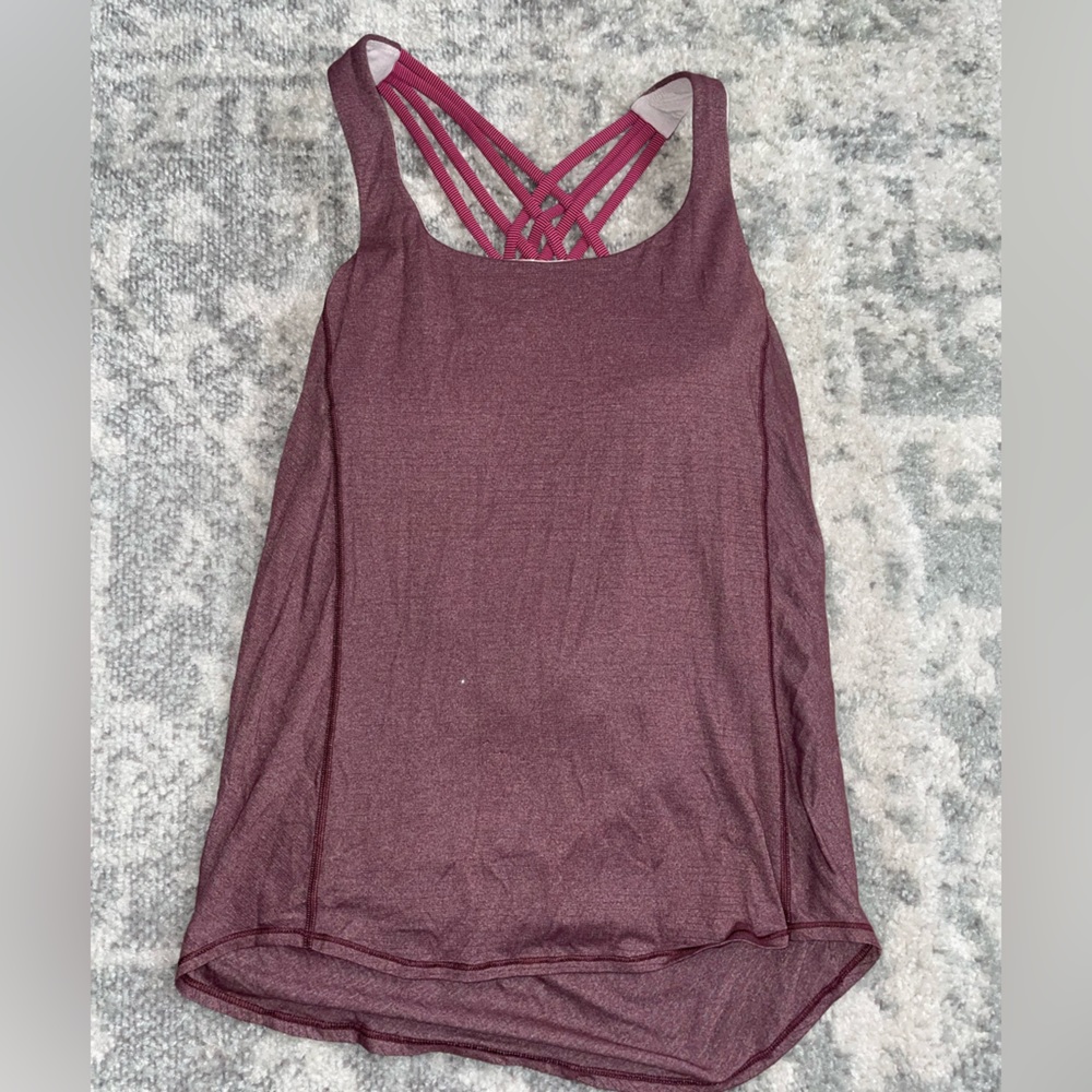 Lulu lemon Free To Be Wild tank, size 6, pink/purple